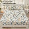 FCLDESHOP Snug-Fit Fitted Sheet,Summer Quilted Quilting Latex Non-Slip Mattress Protector, Bedroom Guest Room Animal Print Mattress Topper,cat,180 * 200cm (1pcs) view 2