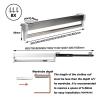 CHALKE Pull-Out Hanger Rod Adjustable 30-80cm Wardrobe Hanger Rod Home Trousers Rod Aluminum Alloy Clothes Rail Slide Rail Retractable Hanger with Guide Rail (Size : 800mm/31.5inch) view 2
