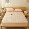Quilted Fitted Sheet Mattress Pad - Bottom Sheet Mattress Cover, Elastic Fitted Mattress Protector - Deep Pocket - Soft Microfiber-1 Fitted Sheet Only (Tan, Queen) view 1