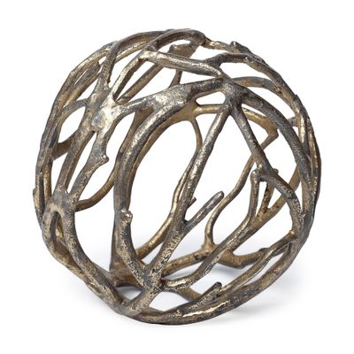 HomeRoots Gold Metal Tree Branch Sculpture