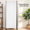 Room Divider 3-Panel Privacy Screen, Portable Screen Steel Frame with Hook&Loop for Home, Office, Classroom, Studio, Meeting (White view 4