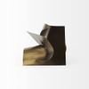 HomeRoots 12" Contempo Antiqued Gold Abstract Sculpture view 2