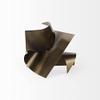 HomeRoots 12" Contempo Antiqued Gold Abstract Sculpture view 4