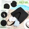 Silkfly 20 Pcs Canvas Tote Bags Bulk 16.5x13.4'' Blank Cotton Canvas Bag with Zipper Handles Reusable Plain Grocery Makeup Handbag for DIY(Black) view 3
