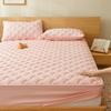 Quilted Fitted Sheet Mattress Pad - Bottom Sheet Mattress Cover, Elastic Fitted Mattress Protector - Deep Pocket - Soft Microfiber-1 Fitted Sheet Only (Pink, Full) view 3