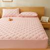 Quilted Fitted Sheet Mattress Pad - Bottom Sheet Mattress Cover, Elastic Fitted Mattress Protector - Deep Pocket - Soft Microfiber-1 Fitted Sheet Only (Pink, Full) view 4