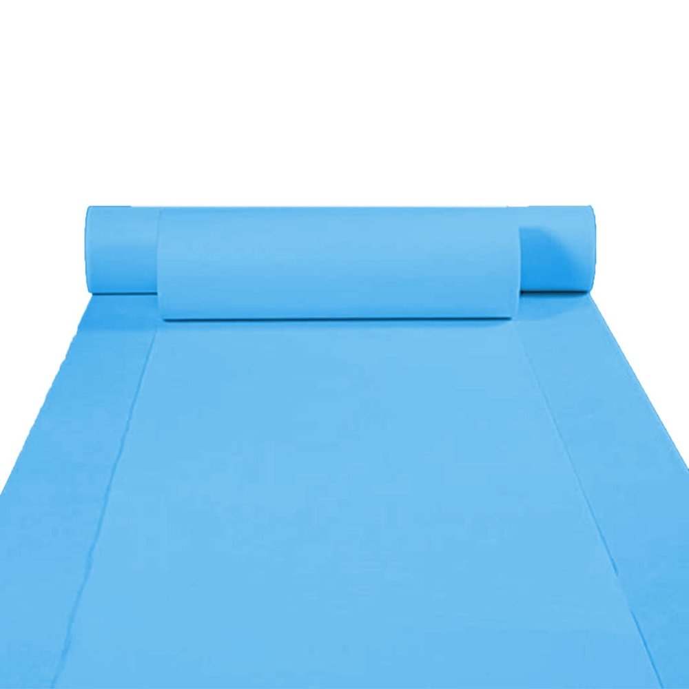 Blue Wedding Aisle Runner Carpet, 2mm Thickness Runner Rugs Wear-Resistant Runway Rug for Wedding Decoration Party Prom Beach Outdoor, Cuttable (Size : 1x50m)