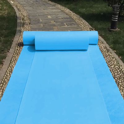 Blue Aisle Runners for Weddings, Carpet Runner Runway Rug with 1 Piece Tape 2 mm Thick Polyester Aisle Runner Mat, Reception Rug Exhibition Carpet Disposable Rug (Size : 1.5x15m)