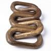 HomeRoots Brown Wooden Chain Link Decor Piece view 3