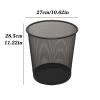 CRAGCO Kitchens Trash Can Iron Trash Bin Mesh Waste Bins Paper Basket Kitchen Bedroom Office Rubbish Waste Bins Can Household Home Office - Holds Waste view 2