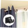 WOONEKY Curtain Rod Mounting Brackets 6 Pcs Adhesive Clips for Wall Strong Hold No Tools Required view 3