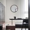 A&B Home Circle Mirror for Wall - 20" Round Wall Mount Mirror with Wooden Frame, Home Decor for Bathroom Bedroom Living Room Entryway, Black view 2