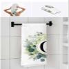 Anzona Eucalyptus Leaves 3 Piece Bath Towels Set, Spring Green Watercolor Monogram Letter Q Soft & Absorbent Towel for Bathroom, Hotel (1 Bath Towel 30x60, 1 Hand Towel 16x28, 1 Washcloth 13x13) view 4