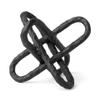 HomeRoots Black Textured Metal Chain Link Sculpture view 1