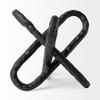 HomeRoots Black Textured Metal Chain Link Sculpture view 2