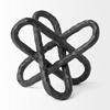 HomeRoots Black Textured Metal Chain Link Sculpture view 3