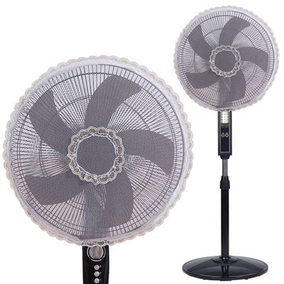 2 Pack Summer Fan Safety Protection Cover, Round Electric Fan Guard Dust Covers, Kid Baby Finger Protector, Anti-Pinch Hand Electric Fan Mesh Net Cover for Pedestal Fan, Standing Floor Fan