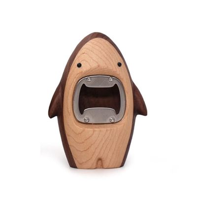 BOOMLATU Wooden Whimsical Shark Bottle Opener,Creative Beer Bottle Opener For Home Party Bar Bartenders (Walnut)