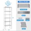 MKDLUFEI 6-Tier Adjustable Storage Shelves 2 Separable Wire Shelving with One 6-Tier Shelf or Two 3-Tier Shelf for Garage Kitchen Bathroom, 23.4 x 13.2 x 59 Inches Chrome Metal Shelving view 2