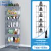 MKDLUFEI 6-Tier Adjustable Storage Shelves 2 Separable Wire Shelving with One 6-Tier Shelf or Two 3-Tier Shelf for Garage Kitchen Bathroom, 23.4 x 13.2 x 59 Inches Chrome Metal Shelving view 3