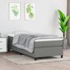SKM Box Spring Bed Frame Dark Gray 39.4"x74.8" Twin Fabric (24.7 KG/54.34 LBS)-0895 view 1