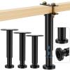 O.HSNYIU Set of 4 Adjustable Bed Legs Replacement, Adjustable Metal Bed Frame Support Legs 7.08-12.6 inch, Upgrade Under Bed Support Leg with Wider Base, Heavy Duty Center Support Legs view 1