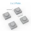 PIPART Pixel Bricks Mosaic Art Pieces Compatble with Major Brands, 1x1 Plate 1000 Pieces 3024 Brick (194 Medium Stone Grey) view 2