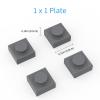PIPART Pixel Bricks Mosaic Art Pieces Compatble with Major Brands, 1x1 Plate 1000 Pieces 3024 Brick (199 Dark Stone Grey) view 2