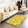 Erosebridal Bee Area Rug 3x5, Honeycomb Rug for Kids Boys Girls, Flying Wildlife Flowers Geometric Carpet for Bedside, Hexagon Beehive Farmhouse Floral Simplistic Non Slip Decorative Rug view 2