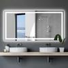 LED Vanity Mirror for Bathroom - Dimmable Lighted Bathroom Mirror with Anti-Fog Touch Buttons Control, Wall Mounted LED Vanity Mirror and Makeup Mirror for Bathroom (72 X 36 inch) view 1