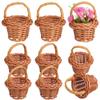 Cabilock 30Pcs Mini Woven Baskets with Handles, Miniature Easter Wicker Baskets for Dollhouse, Tiny Flower Girl Baskets for Wedding Party Favors, Baby Shower DIY Crafts Decoration, 2.65X1.8In view 1