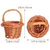 Cabilock 30Pcs Mini Woven Baskets with Handles, Miniature Easter Wicker Baskets for Dollhouse, Tiny Flower Girl Baskets for Wedding Party Favors, Baby Shower DIY Crafts Decoration, 2.65X1.8In view 4