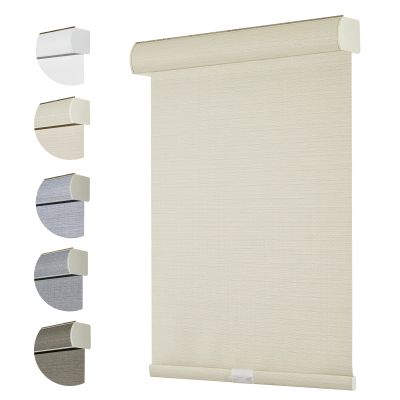 Persilux Window Blinds Cordless Free-Stop 100% Blackout Roller Shades for Windows Shades with Texture Fabric UV Protection Thermal Insulated Roller Blinds for Home, Bedroom (65.5" W x 72" H, Beige)