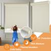 Persilux Window Blinds Cordless Free-Stop 100% Blackout Roller Shades for Windows Shades with Texture Fabric UV Protection Thermal Insulated Roller Blinds for Home, Bedroom (65.5" W x 72" H, Beige) view 3