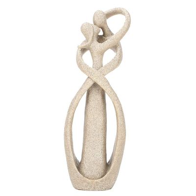 Tomotato Sandstone Statue, Kissing Lovers Statue Sandstone Resin Romantic Lover Hug Kiss Abstract Sculpture Couple Collectible Figurines Love Ornament for Home Office Desktop Bookshelf Wedding Decor
