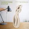 Tomotato Sandstone Statue, Kissing Lovers Statue Sandstone Resin Romantic Lover Hug Kiss Abstract Sculpture Couple Collectible Figurines Love Ornament for Home Office Desktop Bookshelf Wedding Decor view 3