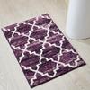Better Trends Savio Collection 17" x 24" Bath Rug, Non Slip Bath Mat & Washable Bath Rugs, 100% Polyester Premium Bath Floor Mat, Perfect Bath Mats for Bath - Purple Bath Rugs view 1