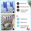 Growell Towel Bands (6 Pack) - Stretch Beach Towel Clips for Beach, Pool, Cruise Chairs; Purple view 3