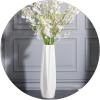 18 Inches White Table Vase Tall, KSYGINXD Decorative Ceramic Floor Vase for Living Room, with Wide Vase Mouth Stable Flower Holder for Home Dcor Dried Flower Arrangement Housewarming Office view 1