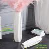 18 Inches White Table Vase Tall, KSYGINXD Decorative Ceramic Floor Vase for Living Room, with Wide Vase Mouth Stable Flower Holder for Home Dcor Dried Flower Arrangement Housewarming Office view 2