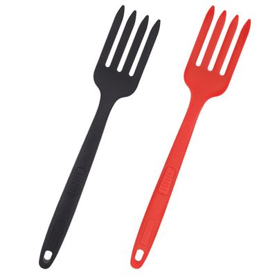 2pcs Food-grade Silicone Fork Wear-resistant Cooking Utensils for Pasta and Salad Comfortable for Daily Use for Kitchen and Dining
