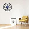 Wall Clock with Viking Age Symbols Vinyl Clock Quiet and Ticking Wall Art Clock Mechanism view 4