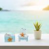 LIFKOME Mediterranean Style Mini Beach Chair Ornament with Wooden Box Nautical Home Decor Accent for Tabletop Dollhouse Bathroom and Office Decoration view 4
