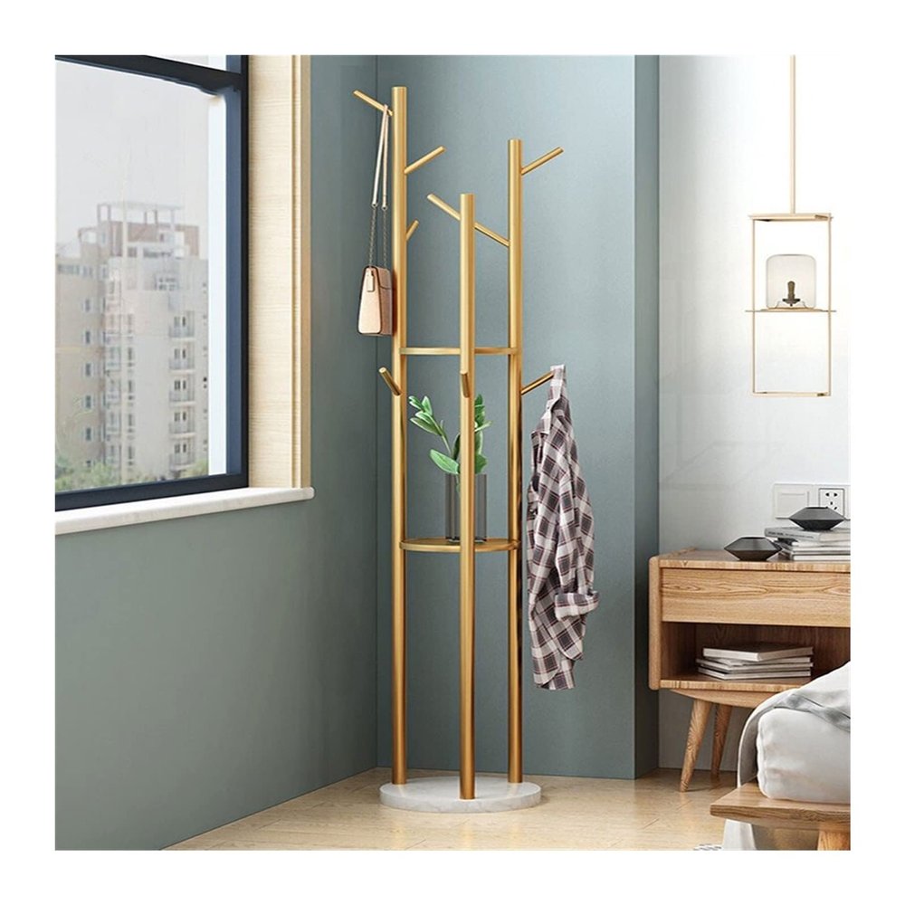 Coat Rack Freestanding Coat Tree Metal Coat Rack Stable Marble Base Living Room Hanger with Hooks Metal Tree Hat or Coat Hanger Floor Free Standing Wall Bedroom Wooden Coat Rack Metal coat rack Tree