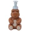 Cartoon Bear Shape Empty Liquid Hand Soap Dispenser Bottle, Large Brown, PP PE Material, Refillable Pump Bottle for Shampoo, Conditioner, Lotion view 1