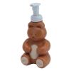 Cartoon Bear Shape Empty Liquid Hand Soap Dispenser Bottle, Large Brown, PP PE Material, Refillable Pump Bottle for Shampoo, Conditioner, Lotion view 2