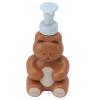 Cartoon Bear Shape Empty Liquid Hand Soap Dispenser Bottle, Large Brown, PP PE Material, Refillable Pump Bottle for Shampoo, Conditioner, Lotion view 4