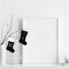 Yehnois 20 Inches Initial Monogram Christmas Stocking Personalized,Deluxe Black Velvet Body with Super Soft Plush Cuff Embroidered Letter,Holiday Season DecorA view 4