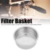 Coffee Filter Basket, 51mm Portafilter Basket Double Layer Stainless Steel Pressurized Espresso Maker Filter Accessories, Silver (double serving) view 2