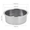 Coffee Filter Basket, 51mm Portafilter Basket Double Layer Stainless Steel Pressurized Espresso Maker Filter Accessories, Silver (double serving) view 3
